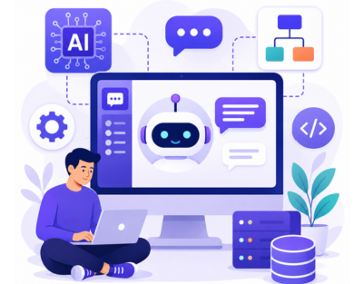 AI chatbot development for automated customer support and business communication
