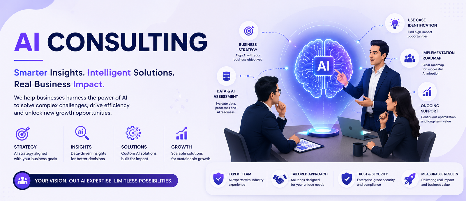 AI consulting services for business strategy, automation and digital transformation